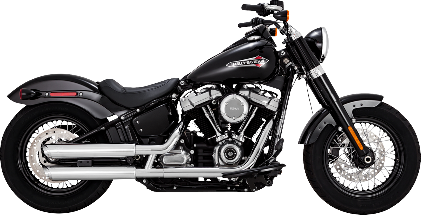 VANCE & HINES, Vance & Hines 3-Inch Twin Slash Chrome Slip-On Muffler with PCX Technology - Part 16376