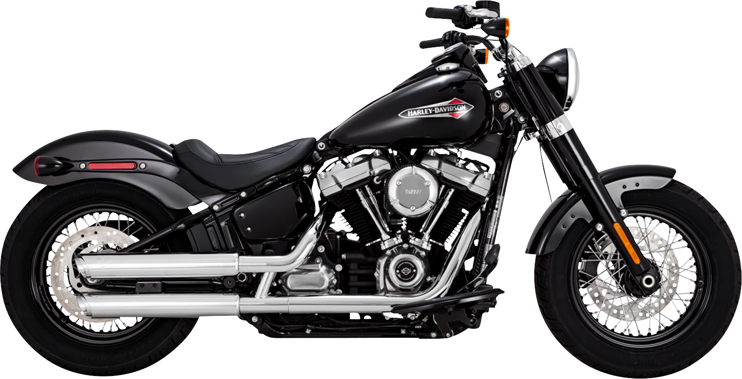 VANCE & HINES, Vance & Hines 3-Inch Twin Slash Chrome Slip-On Muffler with PCX Technology - Part 16376