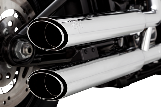 VANCE & HINES, Vance & Hines 3-Inch Twin Slash Chrome Slip-On Muffler with PCX Technology - Part 16376
