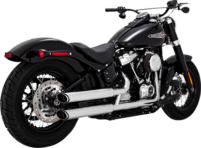 VANCE & HINES, Vance & Hines 3-Inch Twin Slash Chrome Slip-On Muffler with PCX Technology - Part 16376