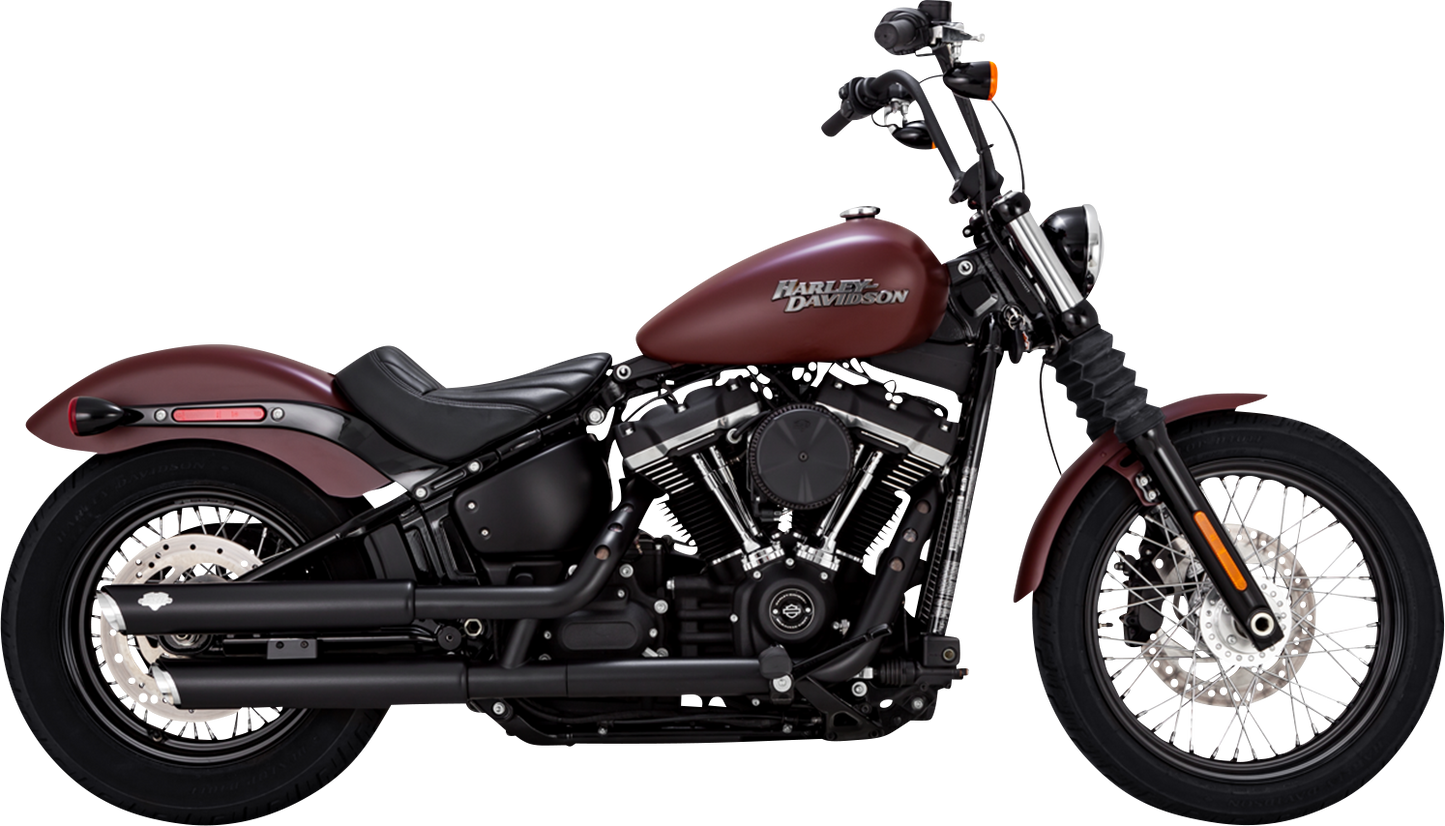 VANCE & HINES, Vance & Hines 3-Inch Twin Slash Slip-On Mufflers with PCX Technology – Black, Part 46376