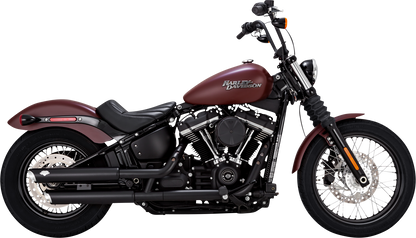 VANCE & HINES, Vance & Hines 3-Inch Twin Slash Slip-On Mufflers with PCX Technology – Black, Part 46376
