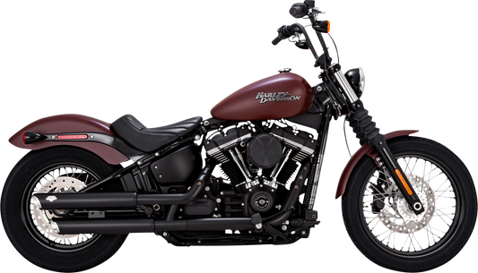VANCE & HINES, Vance & Hines 3-Inch Twin Slash Slip-On Mufflers with PCX Technology – Black, Part 46376