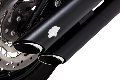 VANCE & HINES, Vance & Hines 3-Inch Twin Slash Slip-On Mufflers with PCX Technology – Black, Part 46376