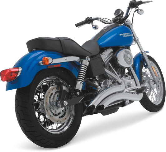 Vance & Hines Big Radius Chrome Exhaust System for motorcycles, featuring polished chrome finish and curved design.