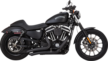 VANCE & HINES Big Radius exhaust system with PCX technology in black, designed for motorcycle performance and style.