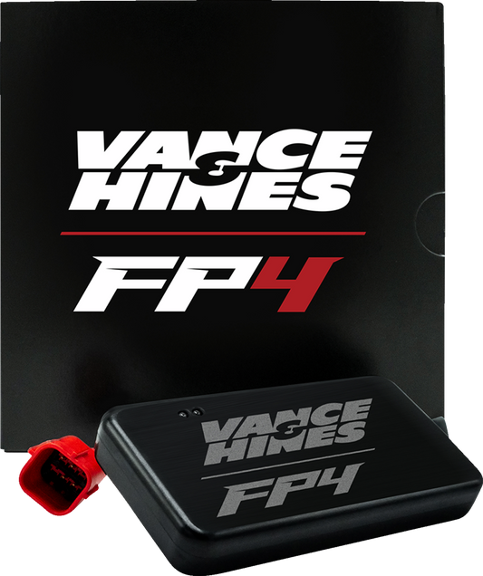 VANCE & HINES Fuelpak 4 tuning module for Harley Pan America motorcycle, black device with cables and connection ports