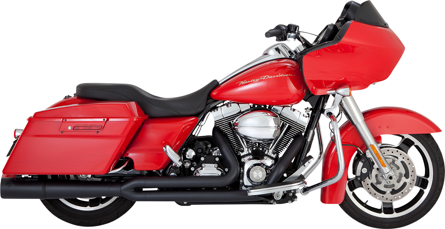 VANCE & HINES Pro Pipe exhaust system with PCX™ technology in black, designed for motorcycle performance and style.