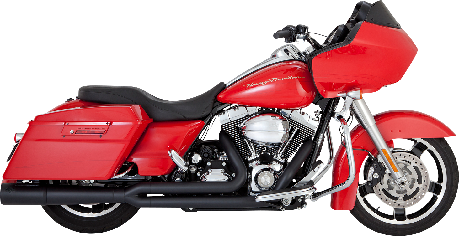 VANCE & HINES Pro Pipe exhaust system with PCX™ technology in black, designed for motorcycle performance and style.