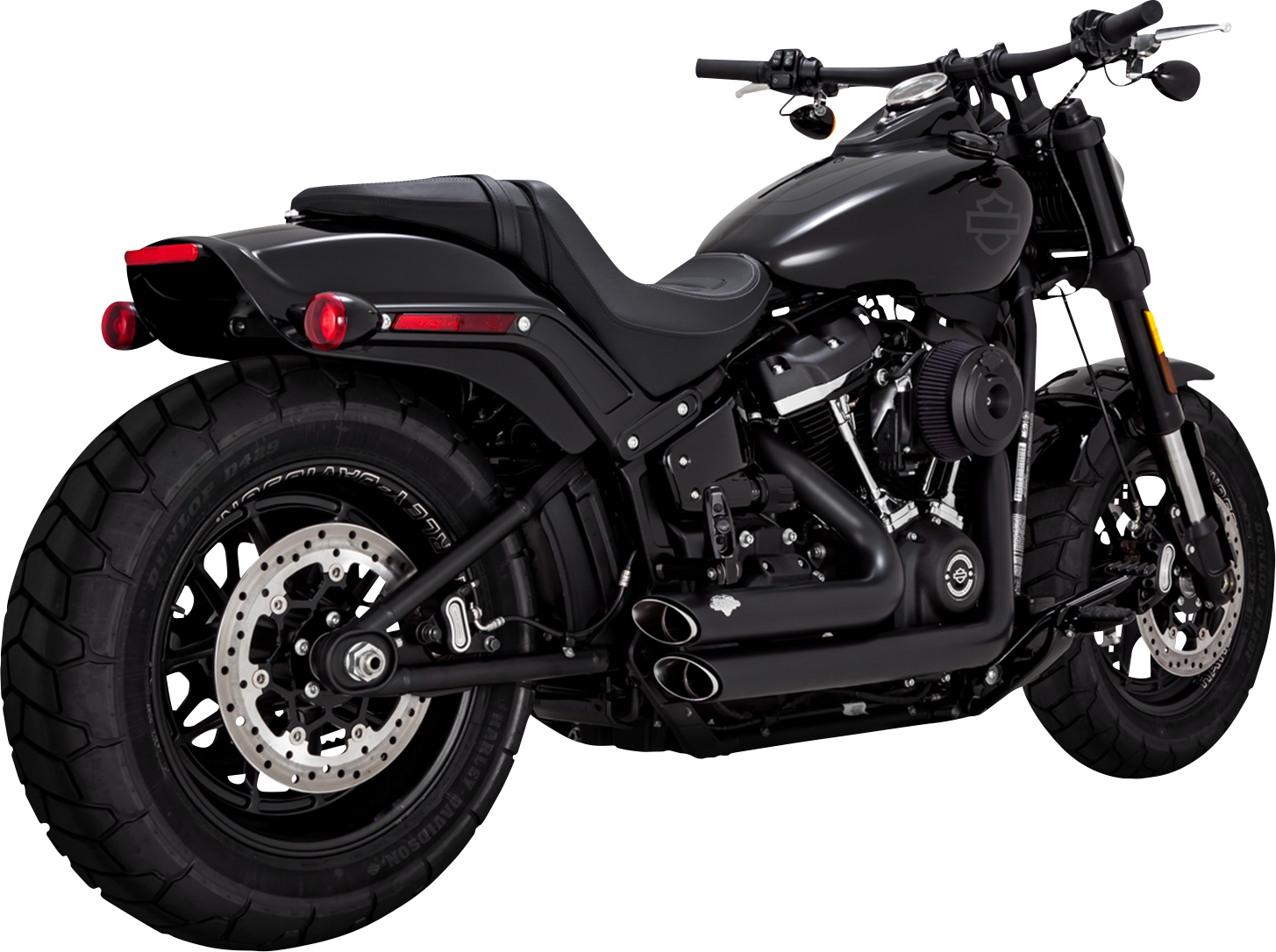 VANCE & HINES, Vance & Hines Shortshots Staggered Exhaust System with PCX Technology - Matte Black 47333