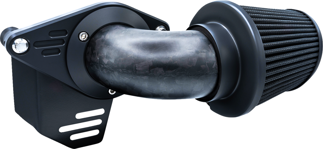 VANCE & HINES VO2 Falcon Air Intake Kit in forged carbon for motorcycle engine airflow and performance.