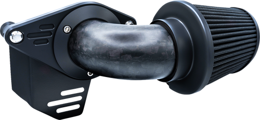 VANCE & HINES VO2 Falcon Air Intake Kit in forged carbon for motorcycle engine airflow and performance.