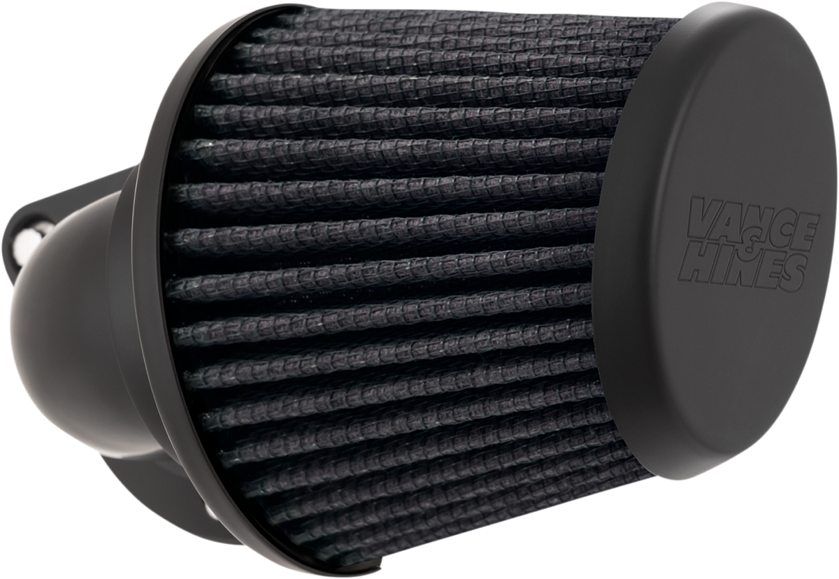 Vance & Hines VO2 Falcon Air Intake Kit in matte black, designed for motorcycle performance enhancement, part 41069.