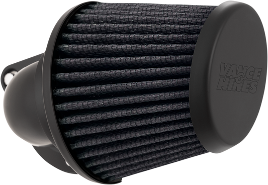 Vance & Hines VO2 Falcon Air Intake Kit in matte black, designed for motorcycle performance enhancement, part 41069.