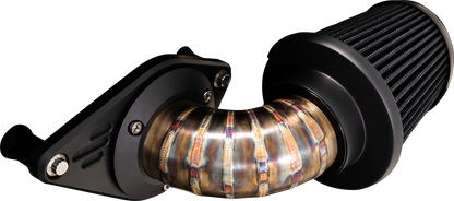 VANCE & HINES VO2 Falcon Air Intake Kit in stainless steel for motorcycle engine airflow enhancement.