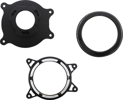 Vance & Hines VO2 Insight Air Intake Kit in black contrast, motorcycle performance part with sleek design and branding details