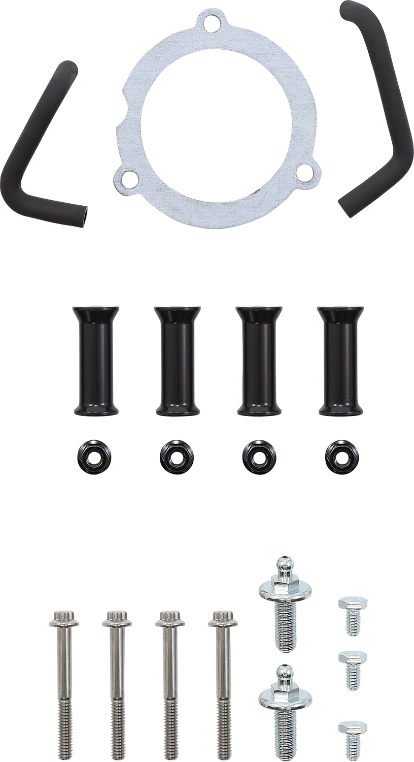 Vance & Hines VO2 Insight Air Intake Kit in black contrast for motorcycle, featuring sleek airflow design and branded components.