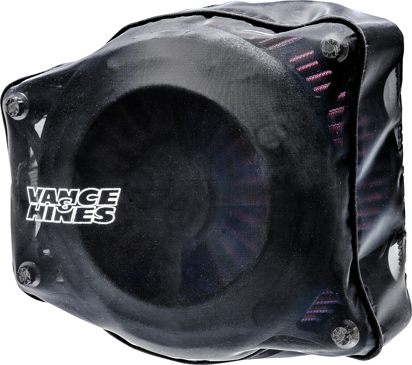 Vance & Hines VO2 Rain Sock for America, Blade, Rogue, and X Series air filter and intake systems, shown on motorcycle part.