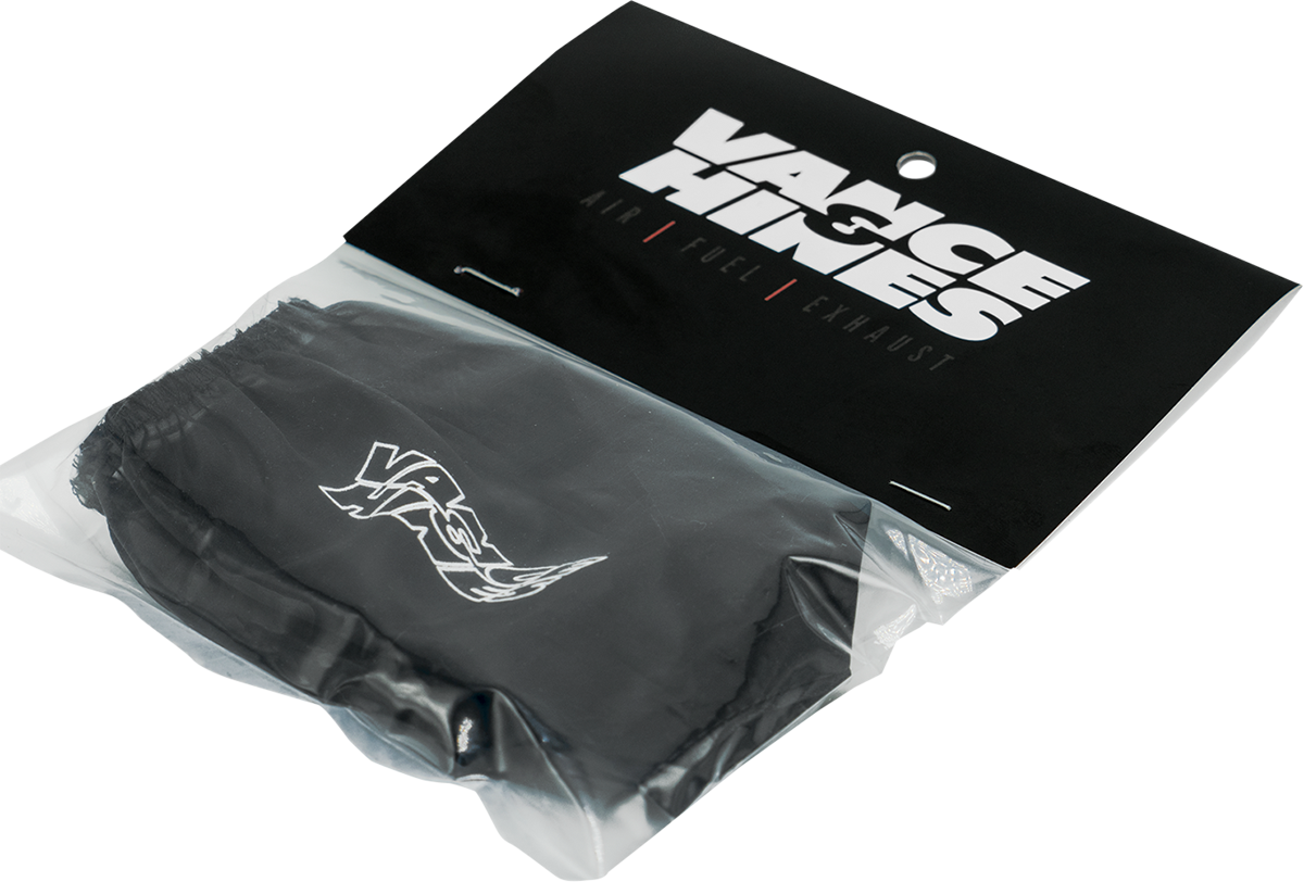 VANCE & HINES VO2 Rain Sock for Falcon and 90° Air Intake, part #22930, showing the black protective cover and branding details.