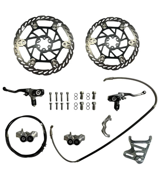 Volar Sport - Front and Rear Brake Kit (SurRon Light Bee, E-Ride Pro S / SS, 79 Bike, Segway X260 /160, Rawrr Mantis)