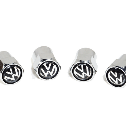 Chrome Valve Stem Tire Caps, Style: VW - Howling Moto