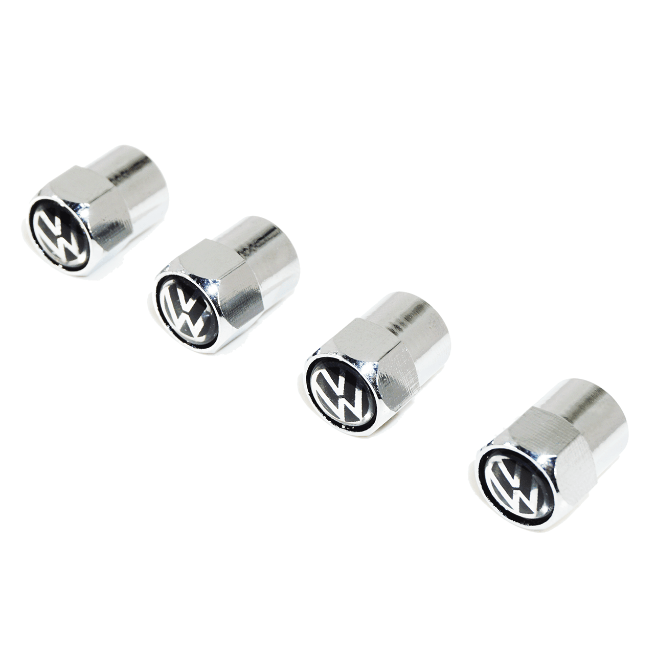 Chrome Valve Stem Tire Caps, Style: VW - Howling Moto
