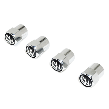 Chrome Valve Stem Tire Caps, Style: VW - Howling Moto
