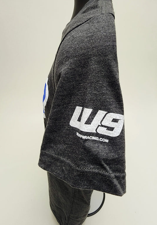 Gray Heather WarpWear W9 Logo T-shirt by Warp9Racing, showing the front design with a small W9 logo in a casual apparel style.