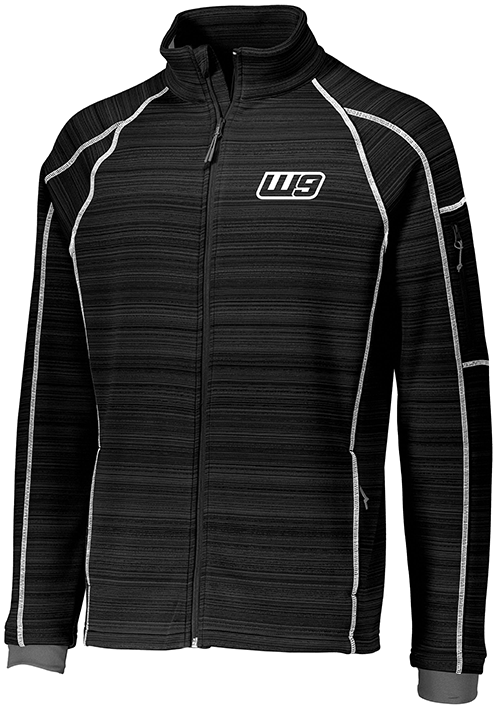 Warp9Racing Deviate Jacket in white and grey, X-Large WarpWear apparel with a sleek, modern design.