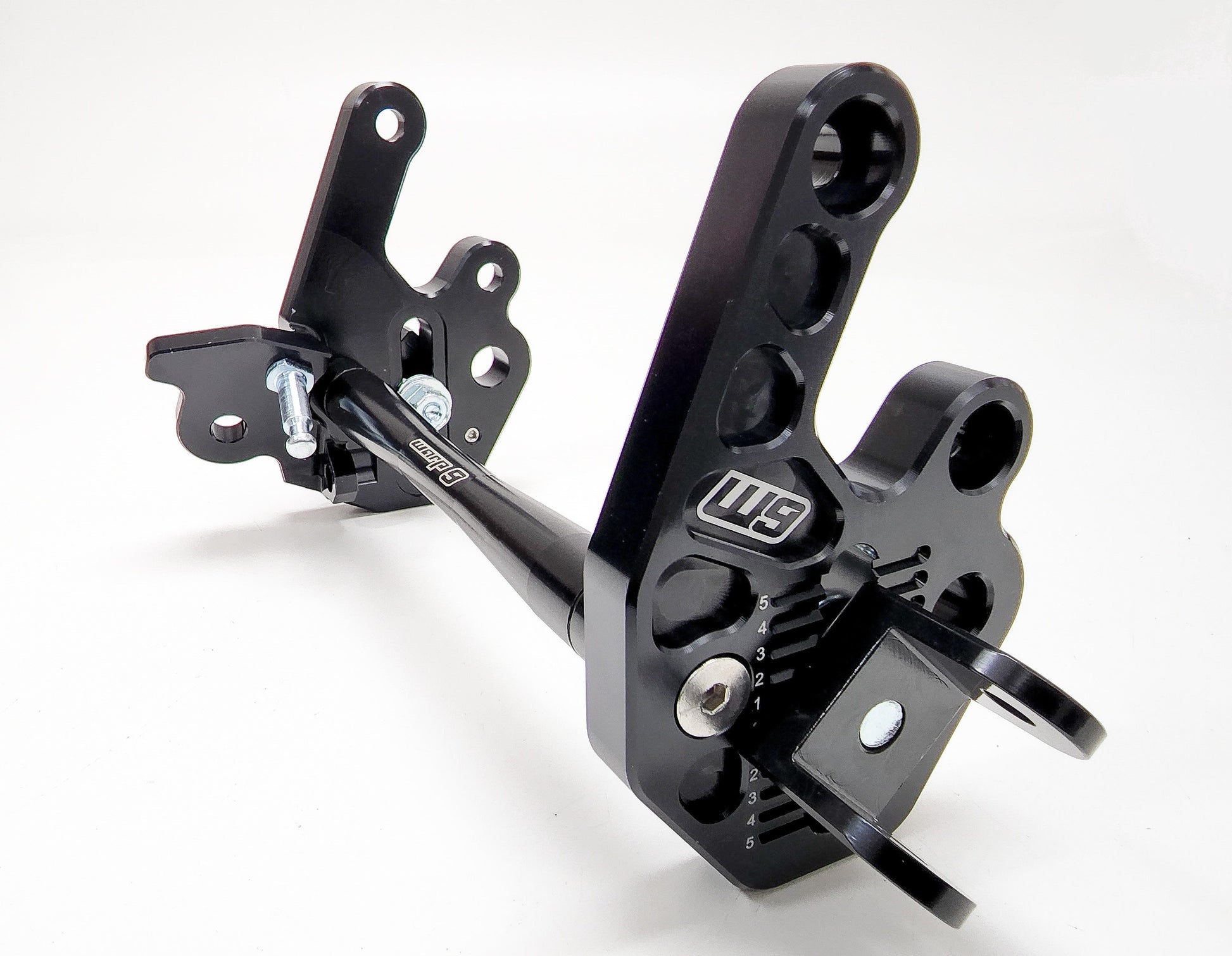 Warp9Racing adjustable foot peg mount for Sur-ron LBX and 79Bike, shown in a close-up image highlighting the sturdy construction.