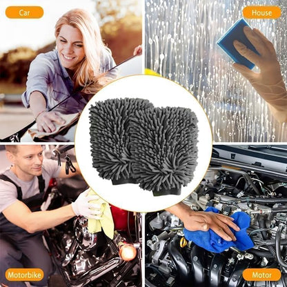 WASH & WHIPS Car Wash Kit - 3-Gallon Bucket with Particle Interceptor Trap, Shampoo, Chenille Mitt & Microfiber Soft Towel, 5pcs - Howling Moto