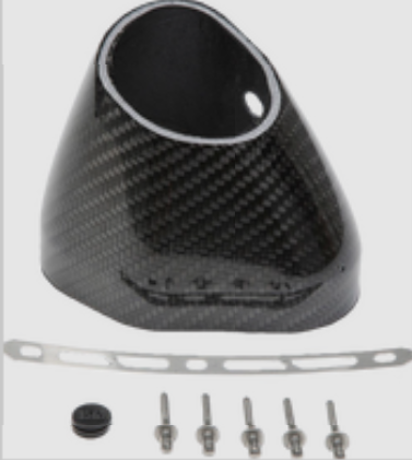Yoshimura R77 Carbon Fiber Slash Cut End Cap Kit - Left Side - Howling Moto