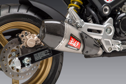 Yoshimura RS-9T Street Series motorcycle exhaust system with sleek metallic finish and branding, part# 12122BR520.