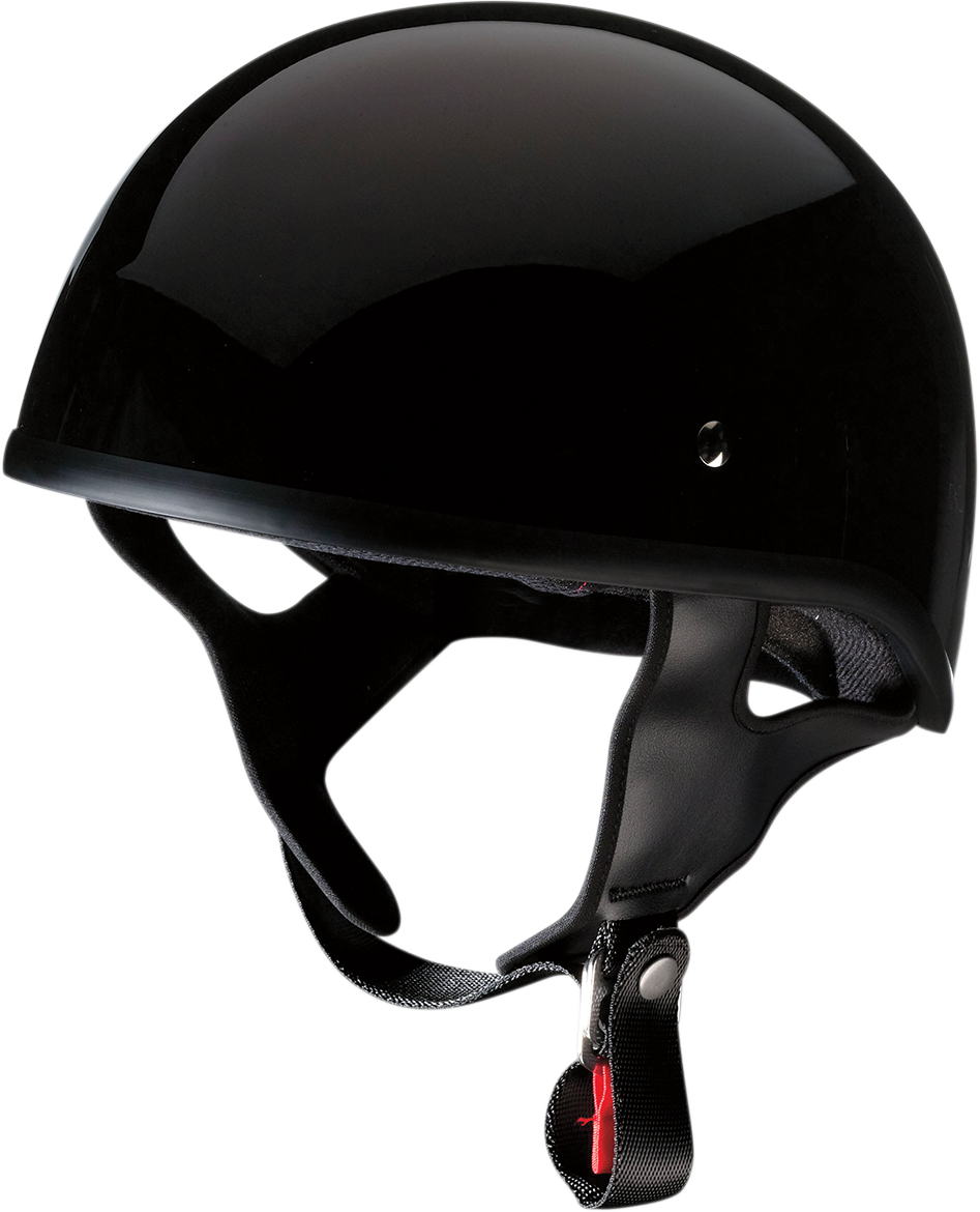 Black Z1R CC Beanie Helmet in small size, featuring a sleek design and protective helmet features.