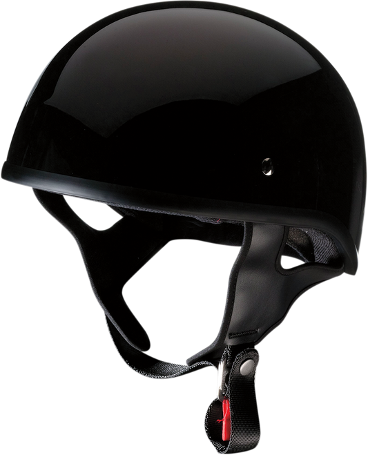 Black Z1R CC Beanie Helmet in small size, featuring a sleek design and protective helmet features.