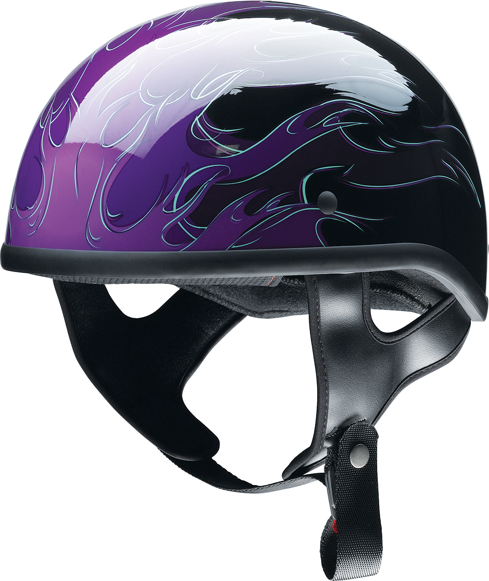 Z1R CC Beanie Helmet in Hellfire Purple, XS size, featuring a sleek design with a comfortable fit and Z1R branding.