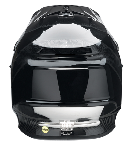 Z1R Z1R F.I. Helmet in Fractal MIPS Stealth design, medium size, with aerodynamic shape and matte black finish.
