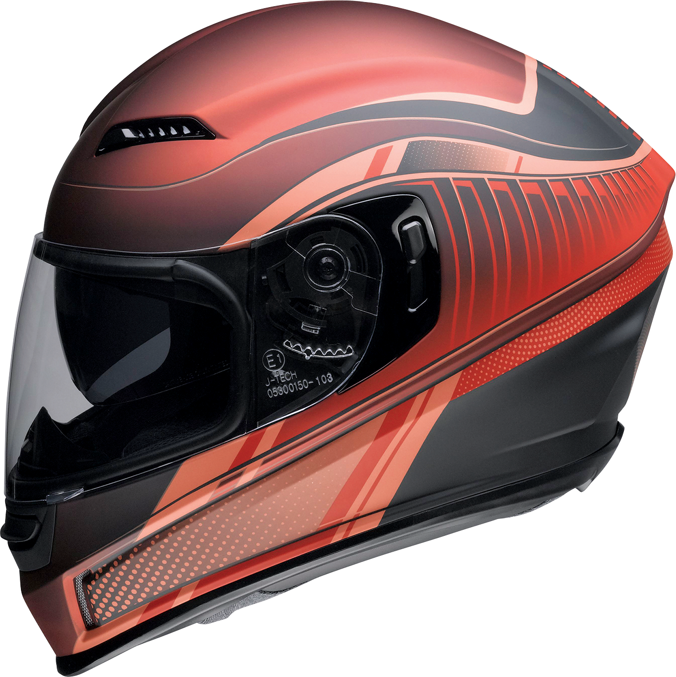 Z1R Jackal Helmet in Dark Matter Red with 3XL size, aerodynamic polycarbonate shell, and drop-down sun visor.