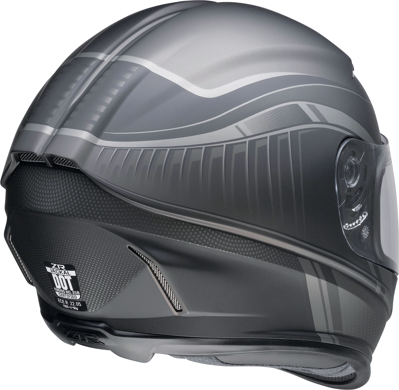 Z1R Jackal Helmet Dark Matter Stealth 3XL with injection-molded polycarbonate shell and advanced ventilation system