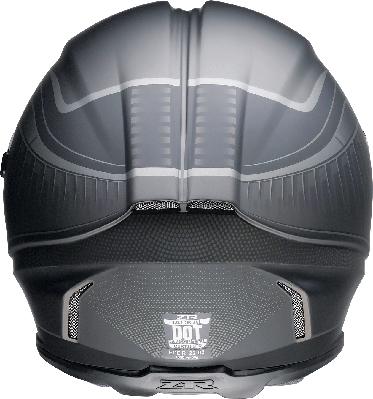 Z1R Jackal Helmet in Dark Matter Stealth finish, medium size, showcasing the sleek motorcycle helmet design with matte texture.