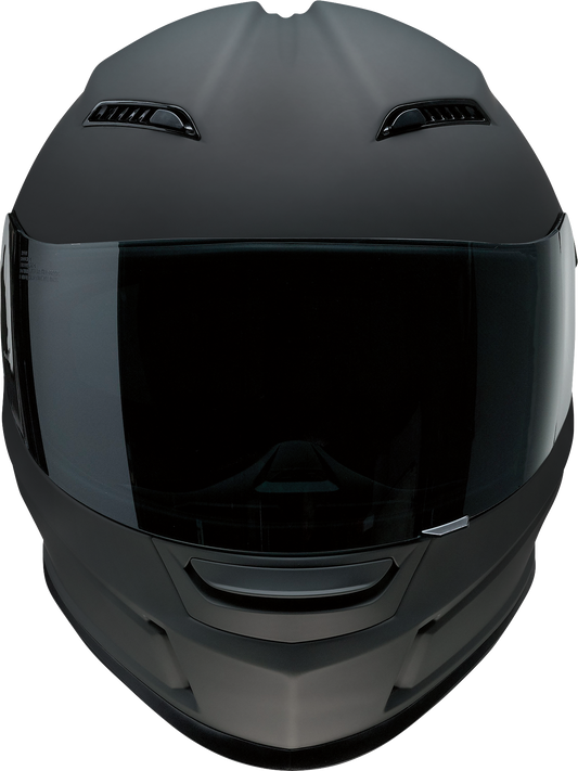 Z1R Jackal helmet in flat black with smoke shield, XS size, showing sleek aerodynamic design and matte finish.