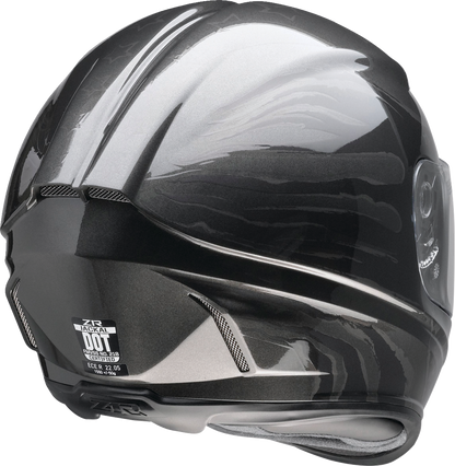 Z1R Jackal Helmet Patriot Stealth XS by Z1R, front view showcasing matte black finish and sleek design.