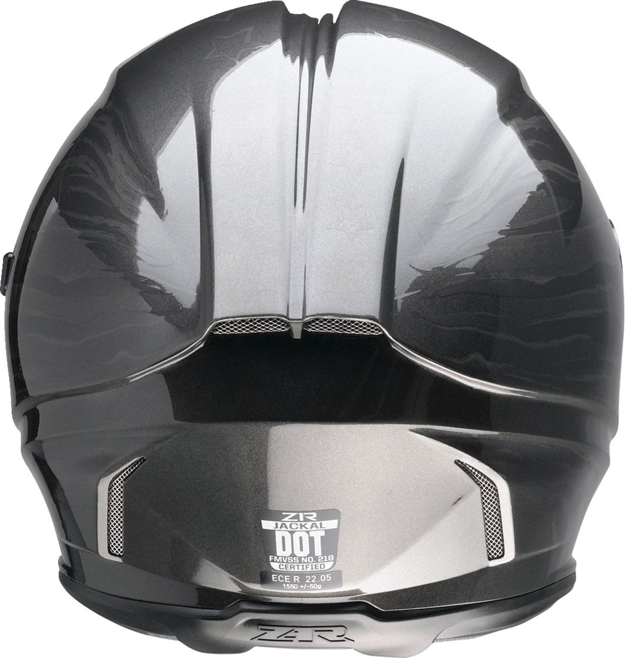 Z1R Jackal Patriot Stealth motorcycle helmet in 3XL with matte black design, featuring a full-face style and ventilation system.