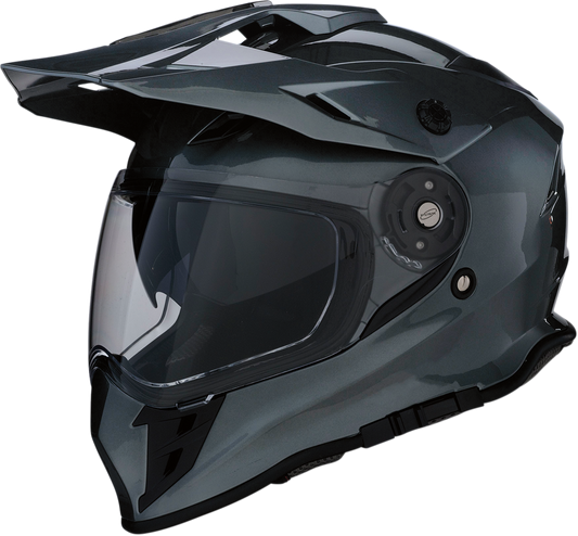 Z1R Range 2.0 helmet in solid dark silver, large size, featuring a sleek full-face design with ventilation and padded interior.
