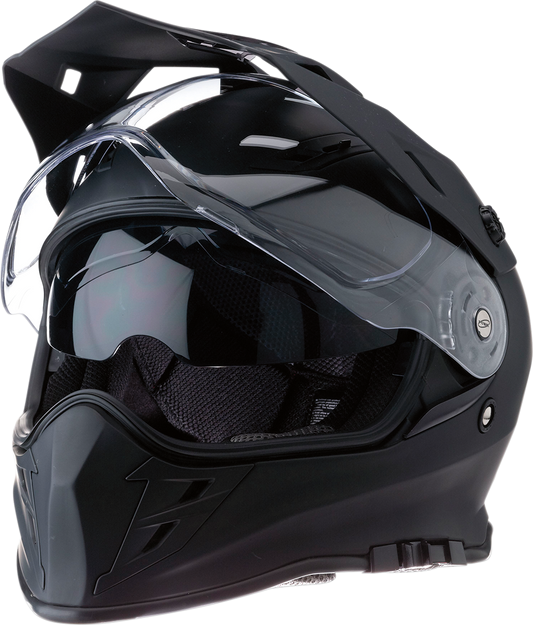 Z1R Range 2.0 helmet in solid flat black, XL size, featuring a sleek aerodynamic design and matte finish.