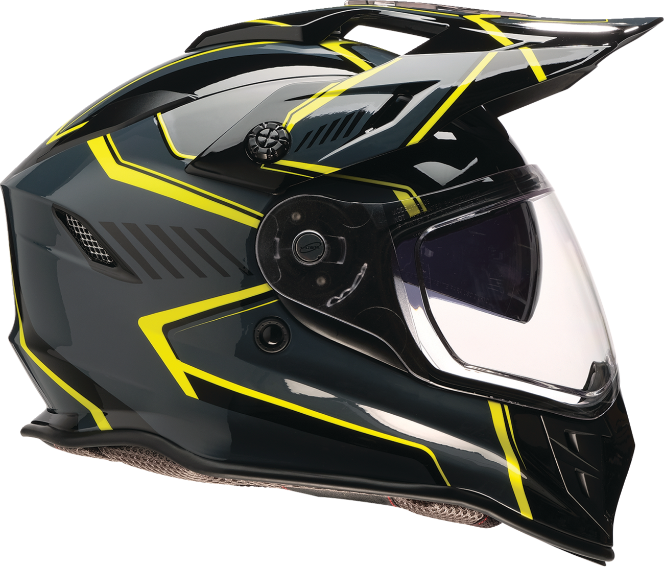 Z1R, Z1R Range 2.0 Helmet Voyager Gray/Hi-Viz Small - Versatile Dual-Sport Motorcycle Helmet with Sun Visor and Communication Pockets