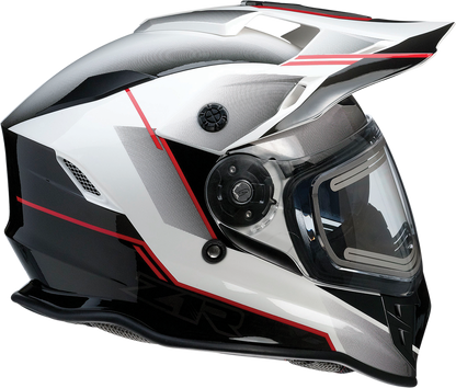 Z1R Range Snow Helmet Bladestorm electric dual-pane in black, red, and white, XS size, with secure fit and venting