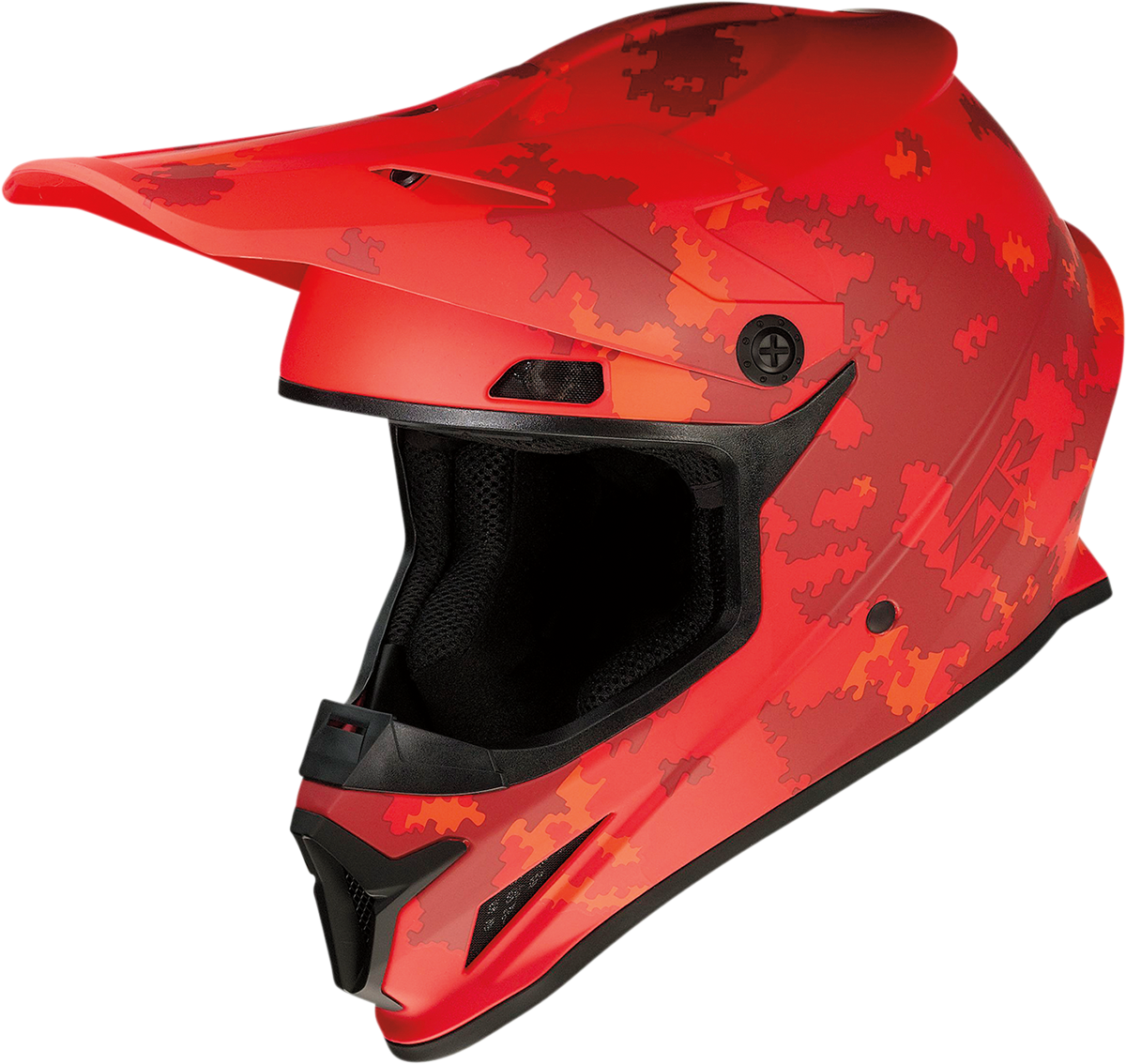 Z1R Rise helmet in digi camo red with 2XL size, featuring enhanced ventilation and a removable liner.