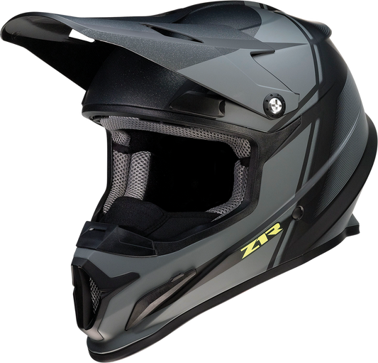 Z1R Rise Snow Helmet in Cambio Black and Hi-Viz, large size, with adjustable straps and ventilation for snow sports.