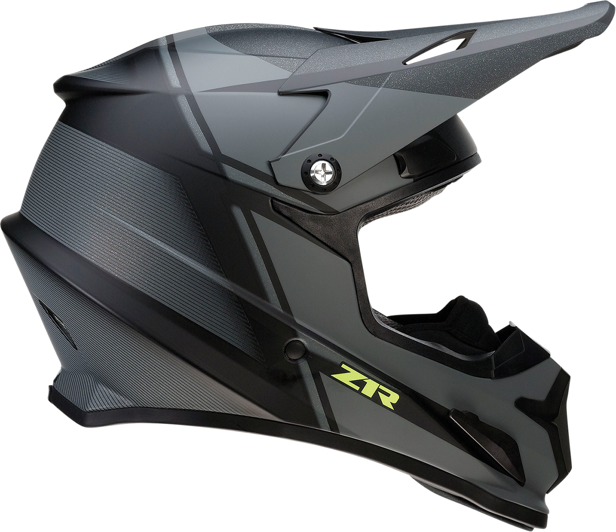 Z1R Rise Snow Helmet in Cambio Black and Hi-Viz, medium size, with adjustable straps and ventilation features.